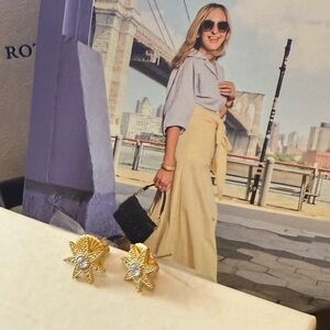 Freida Rothman New Collection Starburst Earrings